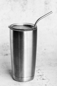 9 inch bent stainless steel straw