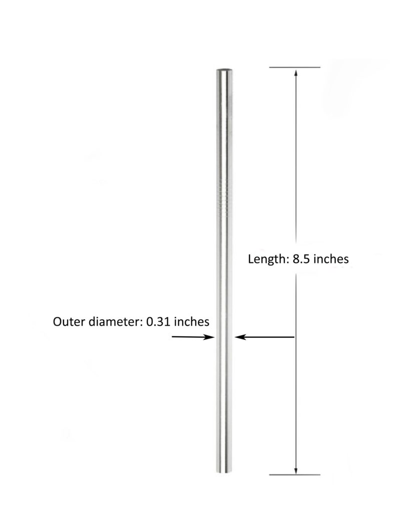 Stainless Steel Straw Measurements