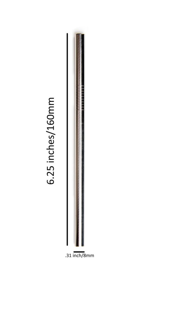 160mm * 8mm stainless steel straw