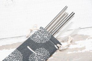stainless steel straw bag