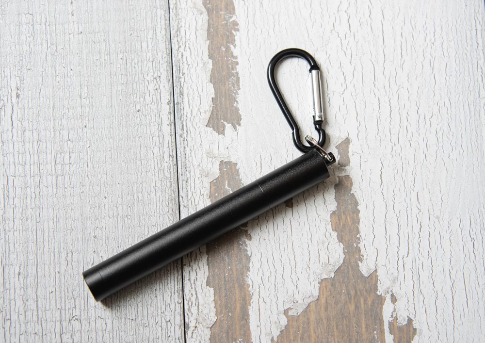 Black Collapsible Stainless Steel Straw